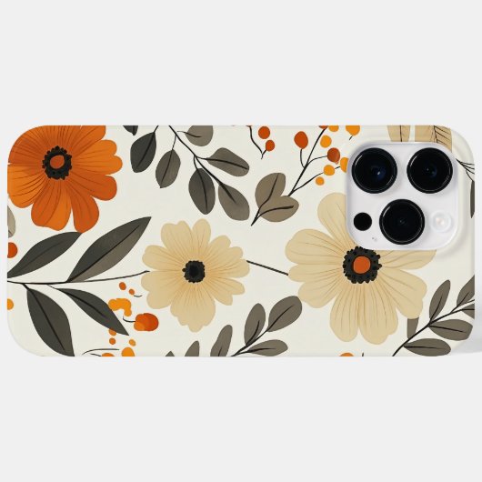 Coques Case-Mate iPhone Boho Floral Earth Tones (Verso (horizontal))