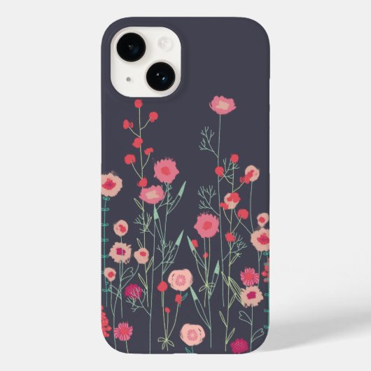 Coques Case-Mate iPhone Boho floral foncé (Verso)