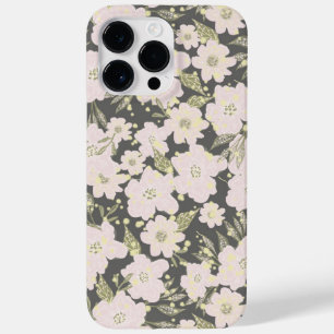 Coque Pour Pour iPhone 14 Pro Max Boho Floral Gris Beurre Jaune Rose Design