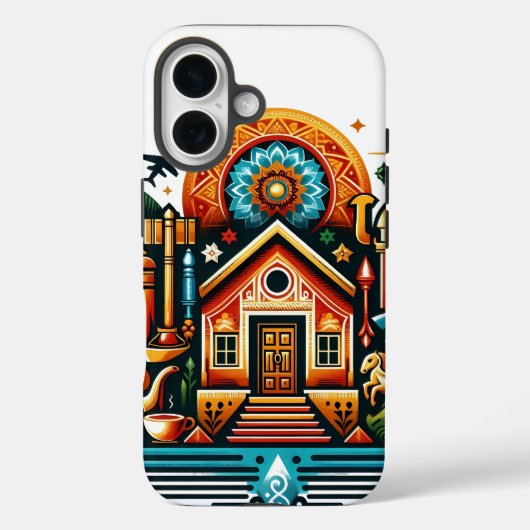 Coques Case-Mate iPhone Boho Folk Art Dream Home Illustration pour iPhone (Verso)
