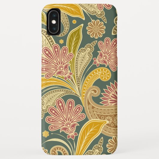 Coques Case-Mate iPhone Boho Green, Gold, Red Paisley (Dos)