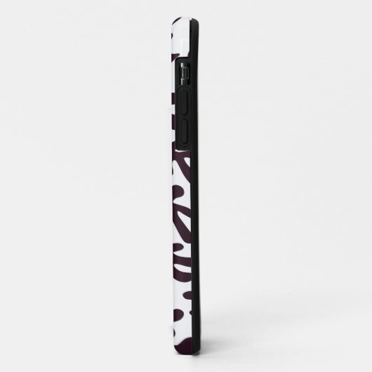 Coques Case-Mate iPhone Boho Matisse Formes botaniques Motif gris noir (Dos/Gauche)