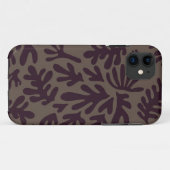 Coques Case-Mate iPhone Boho Matisse Formes botaniques Motif gris noir (Dos (Horizontal))