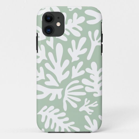 Coques Case-Mate iPhone Boho Matisse Formes Botaniques Motif Vert (Dos)
