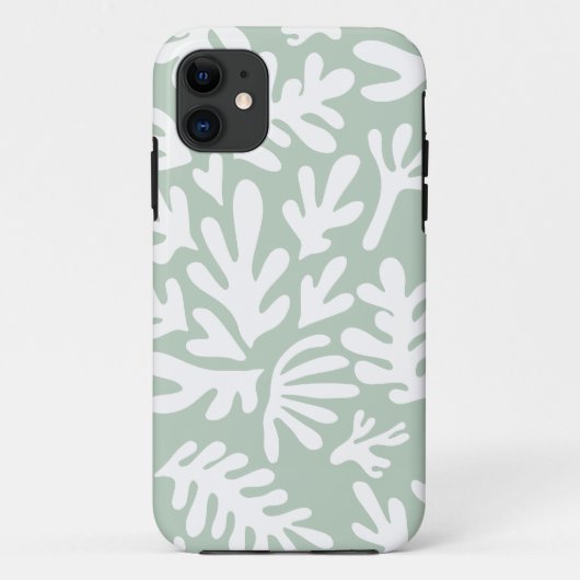 Coques Case-Mate iPhone Boho Matisse Formes Botaniques Motif Vert (Dos)