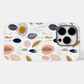 Coques Case-Mate iPhone Boho moderne Abstrait Motif botanique (Verso (horizontal))