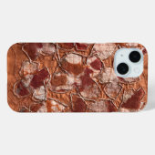 Coques Case-Mate iPhone Boho moderne brûlé papillons orange broderie (Verso (horizontal))