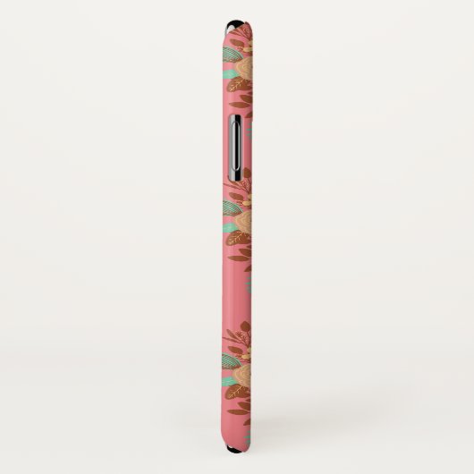 Coques Case-Mate iPhone Boho moderne rose floral (Dos/Droite)