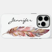 Coques Case-Mate iPhone Boho Native American Feather iPhone (Verso (horizontal))