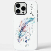 Boho Native Spirit Aquarelle Plumes