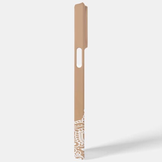 Coques Case-Mate iPhone Boho Neutral et Blanc Mandala Nom personnalisé (Verso / Droite)