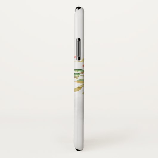 Coques Case-Mate iPhone Boho Orange Caméra & Fleurs Aquarelle (Dos/Droite)