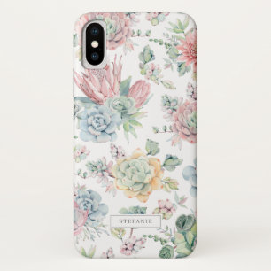 Case-Mate iPhone Case Boho Pastel Aquarelle Succulents Motif Personnalis