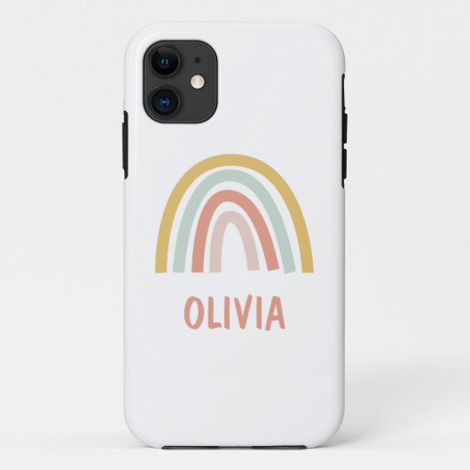 Coques Case-Mate iPhone Boho Pastel Rainbow Personnalisé (Dos)