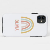 Coques Case-Mate iPhone Boho Pastel Rainbow Personnalisé (Dos (Horizontal))