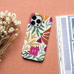 Coque iPhone 15 Pro Max Boho Retro Coloré Floral Simple Chic Monogramme<br><div class="desc">Retro Boho Colorful Floral Simple Chic Monogram iPhone 15 Pro Max Coque. Parfait comme cadeau personnalisé à une fille,  une fille,  un ami ou un fonctionnaire.</div>
