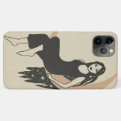 Coques Case-Mate iPhone Boho retro femme étoiles long cheveux croissant lu (Dos (Horizontal))