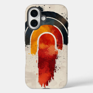 Coques iPhone 16 Boho Retro Splash Rainbow Phone Case