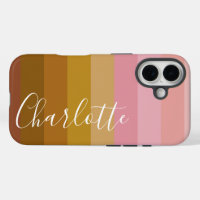 Boho rose et Terracotta Nom des bandes géométrique