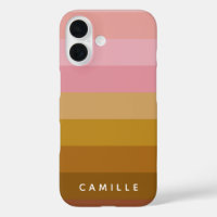 Boho rose et Terracotta Nom des bandes géométrique