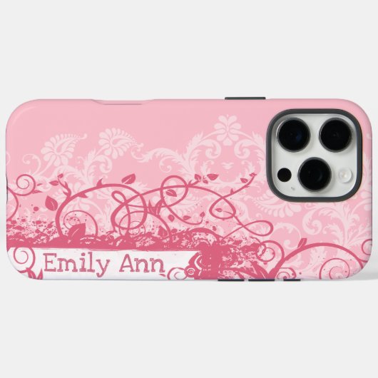 Coques Case-Mate iPhone Boho Rose Girly Girly Swirl Grunge (Verso (horizontal))