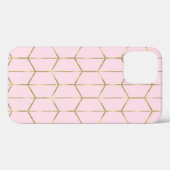 Coques Case-Mate iPhone Boho Rose Hexagone Or et Glamour Géométrique (Verso (horizontal))