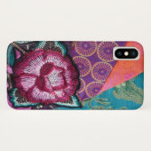 Coques Case-Mate iPhone Boho Rose tapisserie look coloré (Dos (Horizontal))