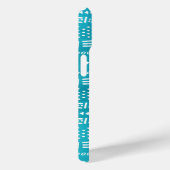 Coques Case-Mate iPhone Boho Stripes Motif bleu turquoise (Verso / Droite)