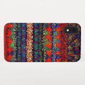 Coques Case-Mate iPhone Boho Stripes sur le feu Orange Denim Motif (Dos (Horizontal))
