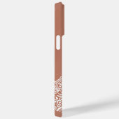 Coques Case-Mate iPhone Boho Terracotta Mandala Nom personnalisé (Verso / Droite)