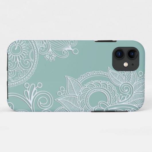 Coques Case-Mate iPhone Boho Turquoise Paisley (Dos (Horizontal))