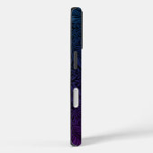 Coques Case-Mate iPhone Boho Violet Floral Or Monogramme Nom (Verso / Droite)