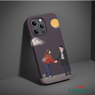 Coques iPhone 16 Pro Max Boho Violet Foncé Coloré Illustratif Couple