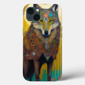 Coques Case-Mate iPhone Boho Wolf Surreal Wildlife Art (Verso)