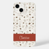 Coques Case-Mate iPhone Boho Woodland Winterberry Pattern (Verso)