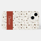 Coques Case-Mate iPhone Boho Woodland Winterberry Pattern (Verso (horizontal))