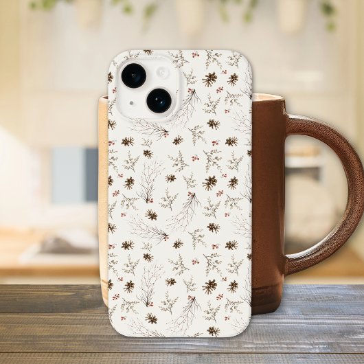 Coques Case-Mate iPhone Boho Woodland Winterberry Pattern