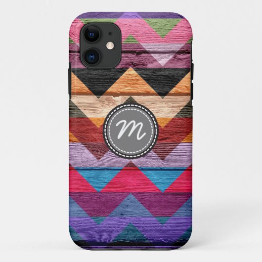 Coques Case-Mate iPhone Bois aztèque chevron zig zag motif #7 (Dos)