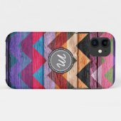 Coques Case-Mate iPhone Bois aztèque chevron zig zag motif #7 (Dos (Horizontal))