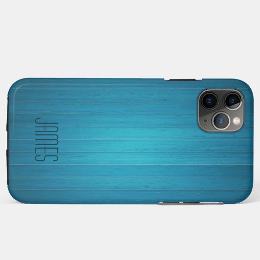 Coques Case-Mate iPhone Bois bleu Faux (Dos (Horizontal))