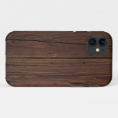 Coques Case-Mate iPhone Bois Brown foncé rustique clôture en bois Style ch (Dos (Horizontal))