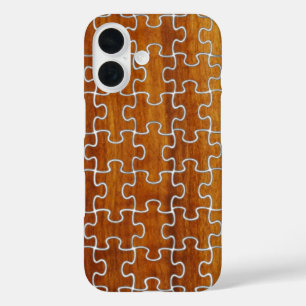 Coques iPhone 16 Bois comme motif de puzzle
