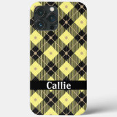 Coques Case-Mate iPhone Bois de Lumberjack noir et jaune (Verso)