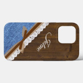Coques Case-Mate iPhone Bois Denim et dentelle Occident Thème (Verso (horizontal))