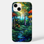Coques Case-Mate iPhone bois d'imaginaire en vitrail mignon (Verso)