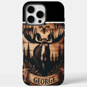Coques iPhone 16 Pro Max Bois d'orignal personnalisé
