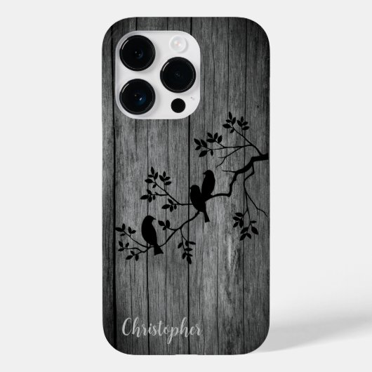 Coques Case-Mate iPhone Bois élégant moderne - arbre et corneille - bois (Verso)