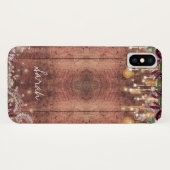 Coques Case-Mate iPhone Bois et lumières rustiques personnalisés (Dos (Horizontal))