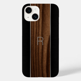 Coque Pour iPhone 14 Bois et métal Monogramme