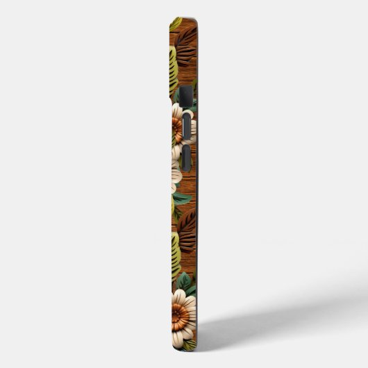 Coques Case-Mate iPhone Bois Floral (Verso / Gauche)